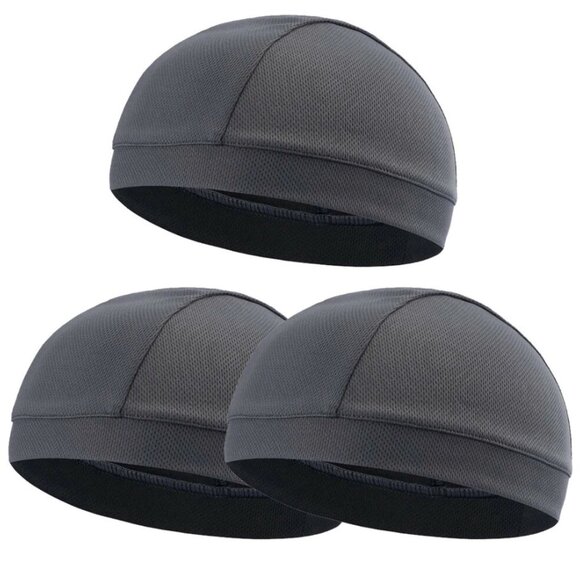 3x Helmet Liner Skull Cap Beanie Sweat Wicking Cycling Sport Quick-dry Hat Wrap - Picture 8 of 10